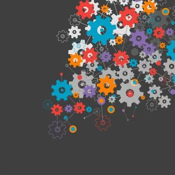 Abstract cogwheel background technology theme for your business. Stock Illustration