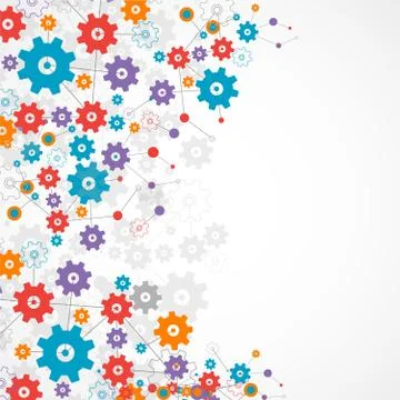 Abstract cogwheel background technology theme for your business. Stock Illustration