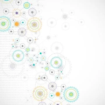 Abstract cogwheel technology net background. Stock Illustration