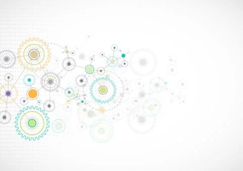 Abstract cogwheel technology net background. Stock Illustration