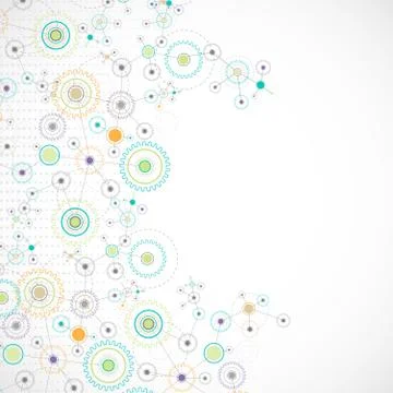 Abstract cogwheel technology net background. Stock Illustration