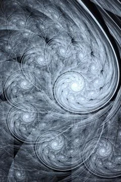 Abstract cold white spiral background Stock Illustration