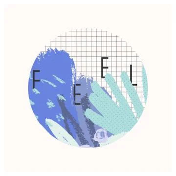 Abstract Collage Design Stock Illustration