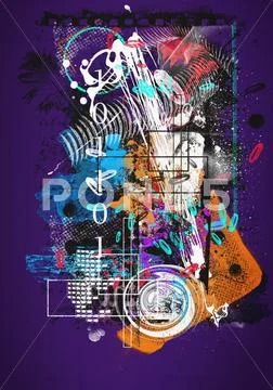Abstract collage Stock Illustration