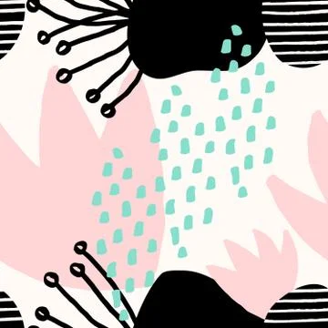 Abstract Collage Pattern Stock Illustration