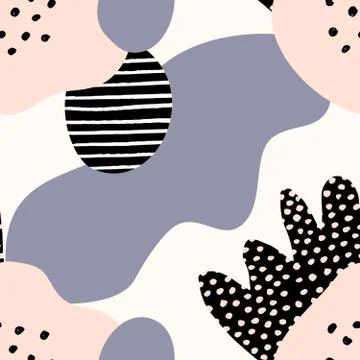 Abstract Collage Pattern Stock Illustration