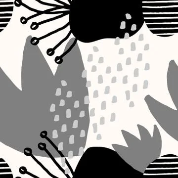 Abstract Collage Pattern Illustrazione stock