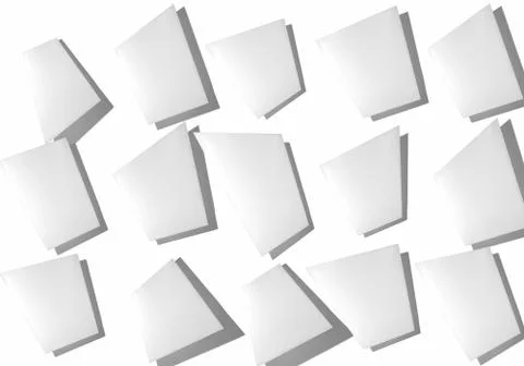 Abstract collage of sheets of paper on a white background Stock Illustration