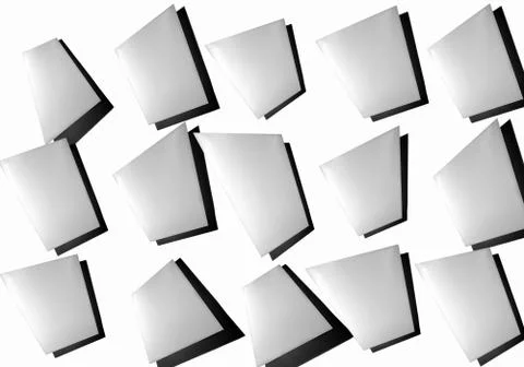 Abstract collage of sheets of paper on a white background Stock Illustration