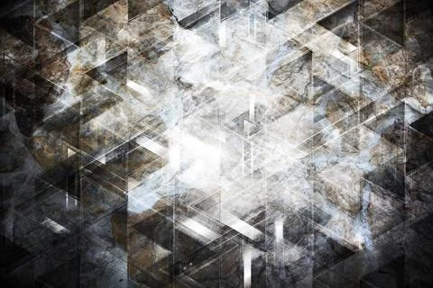 Abstract collage with tech elements and stone texture Abstract collage wit... Foto stock