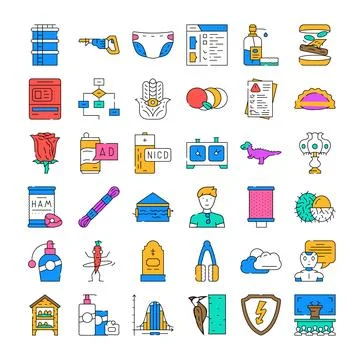 Abstract collection of modern interface line icons イラスト素材