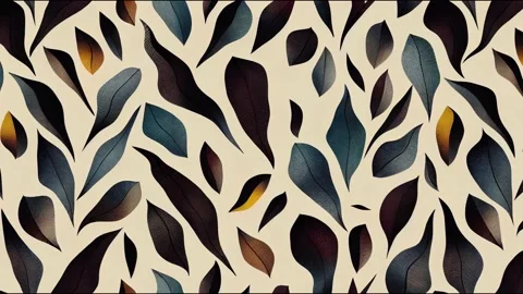 Abstract collection of seamless animations with leaves and geometric Stock Footage 220127469