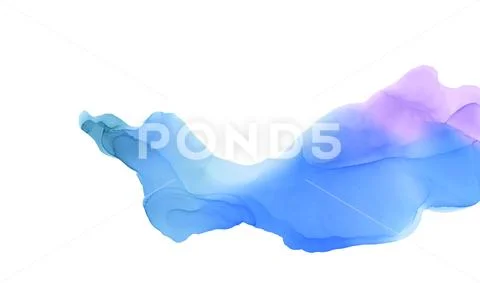 Abstract color alcohol ink texture isolated on white background . Stock Illustration