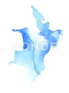 Abstract color alcohol ink texture isolated on white background . Stock Illustration