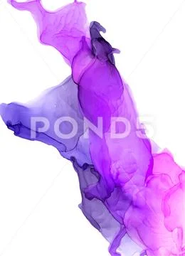 Abstract color alcohol ink texture isolated on white background . Stock Illustration