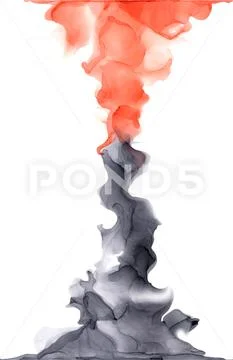 Abstract color alcohol ink texture isolated on white background . Stock Illustration