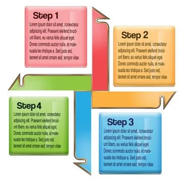 Abstract color arrows for infographics. Vector Stock Illustration
