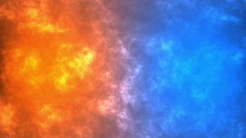 Abstract Color background, Color battle of the blue and orange, Hot and cold. Stock Footage
