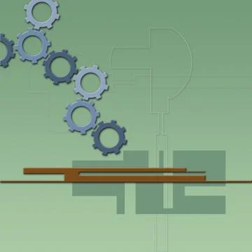 Abstract color background with gears Stock Illustration