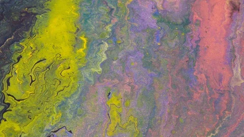 Abstract color background from liquid paints close-up Video stock 121663935