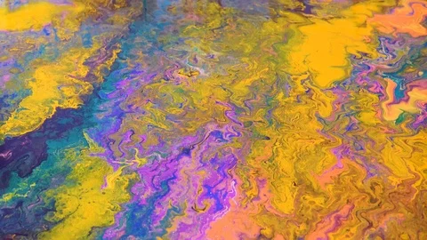 Abstract color background from liquid paints close-up Video stock 121664345