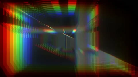 Abstract color background with rainbow glass optical motion render3d Stock Footage 161908340