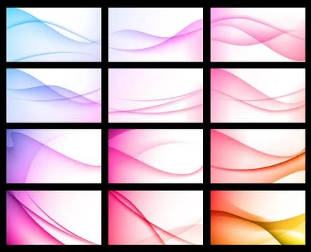 Abstract Color Background Set Stock Illustration