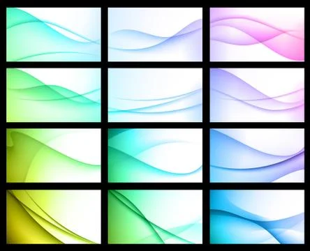 Abstract Color Background Set Illustrazione stock