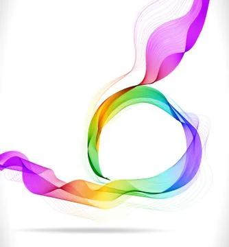 Abstract color background with wave Stock Illustration