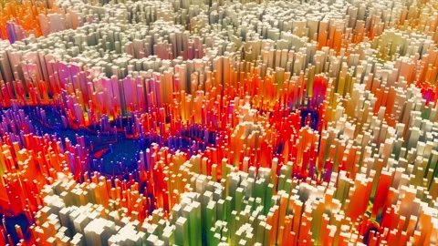 Abstract Color Blocks Stock Footage 197096925