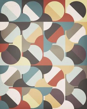Abstract color circle shapes vector background. Retro texture. Pastel colors Иллюстрация