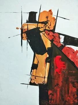 Abstract color composition expressionism Stock Illustration