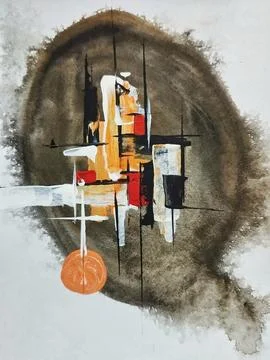 Abstract color composition expressionism Stock Illustration