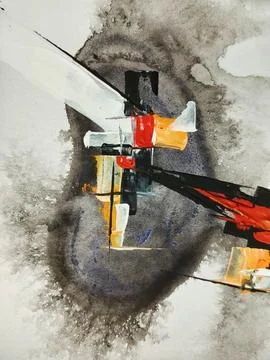 Abstract color composition expressionism Stock Illustration