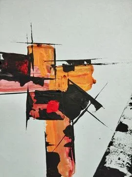 Abstract color composition expressionism Stock Illustration