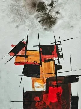 Abstract color composition expressionism Stock Illustration