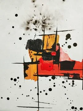 Abstract color composition expressionism Stock Illustration