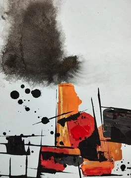 Abstract color composition expressionism Stock Illustration