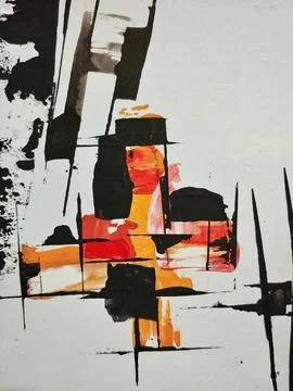 Abstract color composition expressionism Stock Illustration