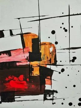 Abstract color composition expressionism Stock Illustration