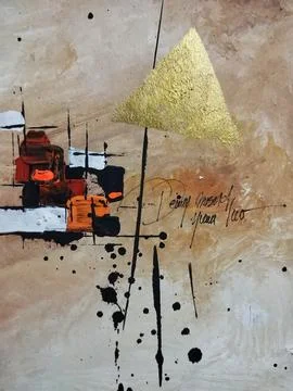 Abstract color composition expressionism Stock Illustration