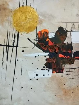 Abstract color composition expressionism Stock Illustration