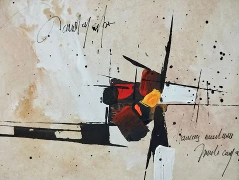 Abstract color composition expressionism Stock Illustration