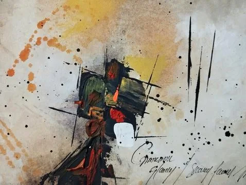 Abstract color composition expressionism Stock Illustration