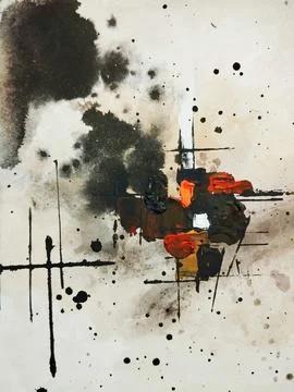 Abstract color composition expressionism Stock Illustration