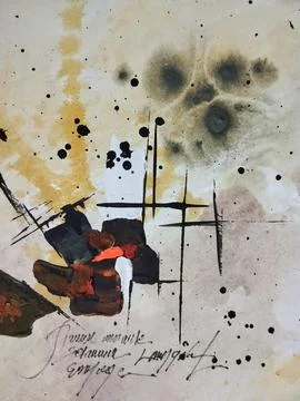 Abstract color composition expressionism Stock Illustration