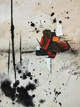 Abstract color composition expressionism Stock Illustration