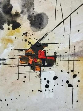 Abstract color composition expressionism Stock Illustration