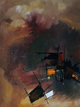 Abstract color composition expressionism Stock Illustration