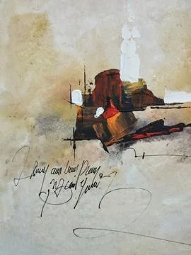 Abstract color composition expressionism Stock Illustration